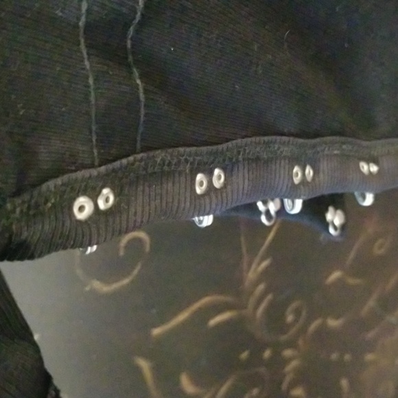 Dilvin Black Short Sleeve Top Size S - Picture 8 of 12